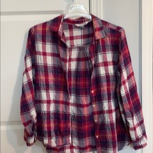 Plaid long sleeve shirt